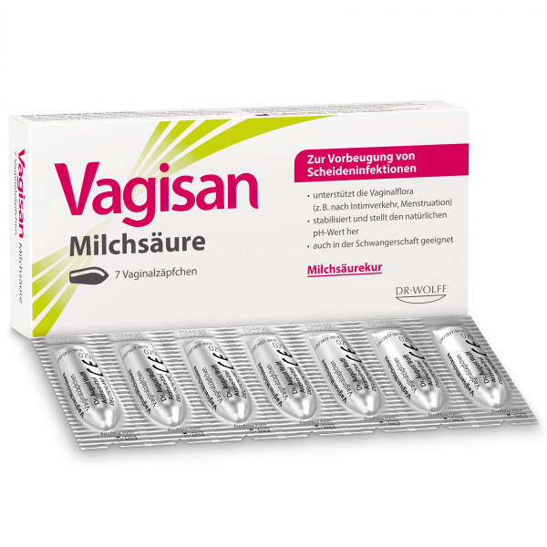 Abbildung für VAGISAN Milchsäure Vaginalzäpfchen