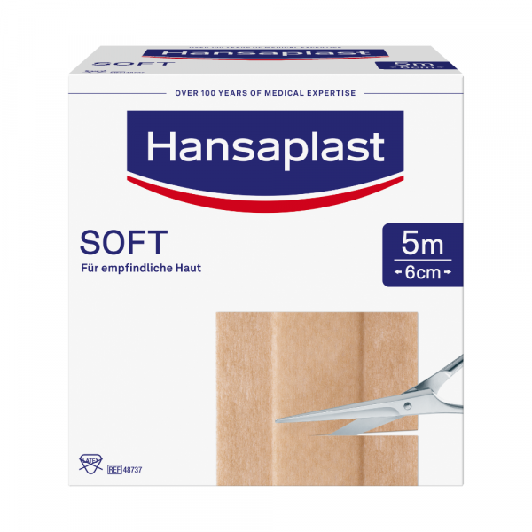 Abbildung für HANSAPLAST Soft Pflaster 6 cmx5 m Rolle