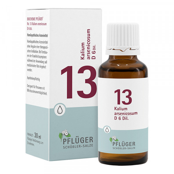 Abbildung für BIOCHEMIE Pflüger 13 Kalium arsenicosum D 6 Tropf.