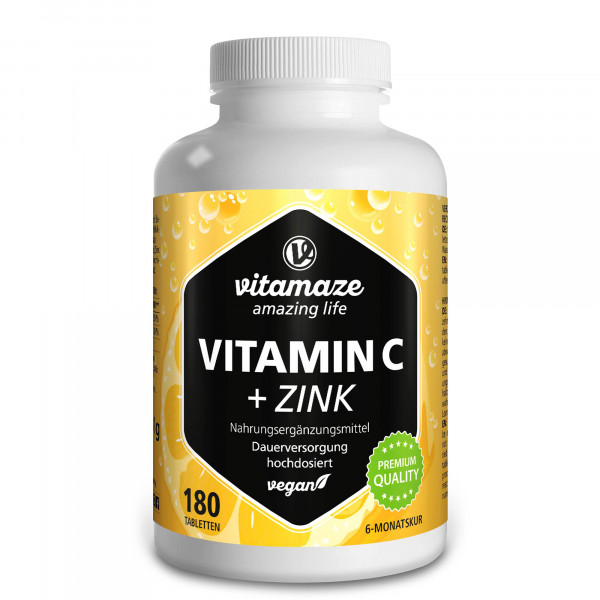 Abbildung für VITAMIN C 1000 mg hochdosiert+Zink vegan Tabletten