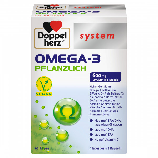 Abbildung für Doppelherz system Omega-3 Pflanzlich + D +B12