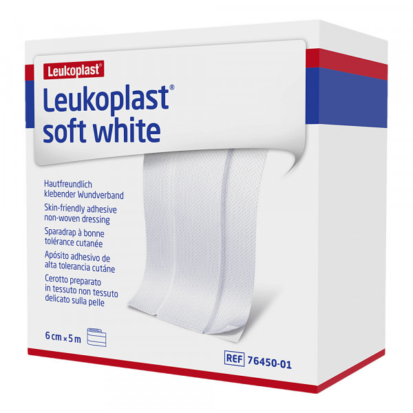 Abbildung für LEUKOPLAST soft white Pflaster 6 cm x5 m Rolle