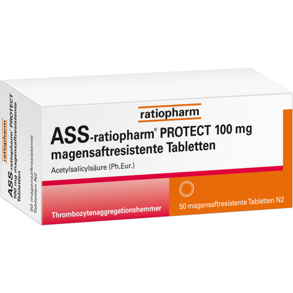 Abbildung für ASS-ratiopharm PROTECT 100 mg magensaftr.Tabletten