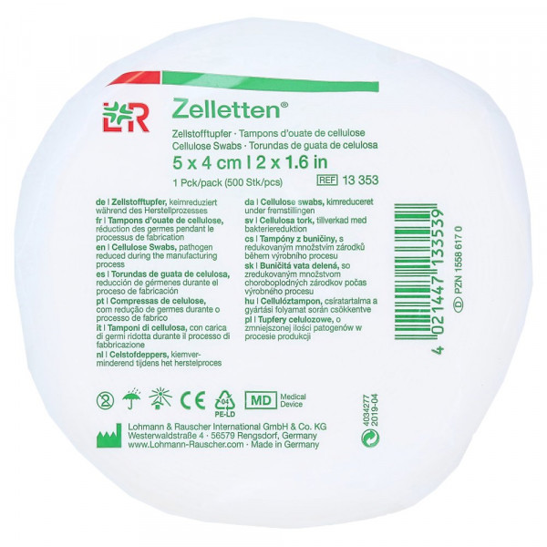 Abbildung für ZELLETTEN Tupfer 4x5 cm keimreduziert Rolle