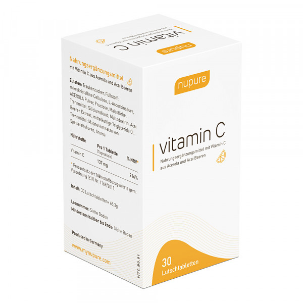 Abbildung für NUPURE vitamin C Lutschtabletten Acerola & Acai
