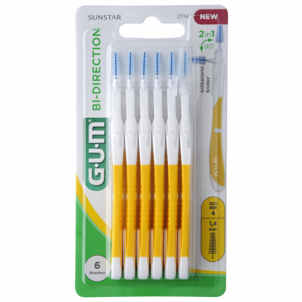 Abbildung für GUM Bi-Direction Interdentalb.1,4 mm gelb