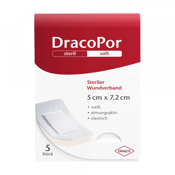 Abbildung für DRACOPOR sensitiv 5x7,2 cm steril m.Silikonkleber