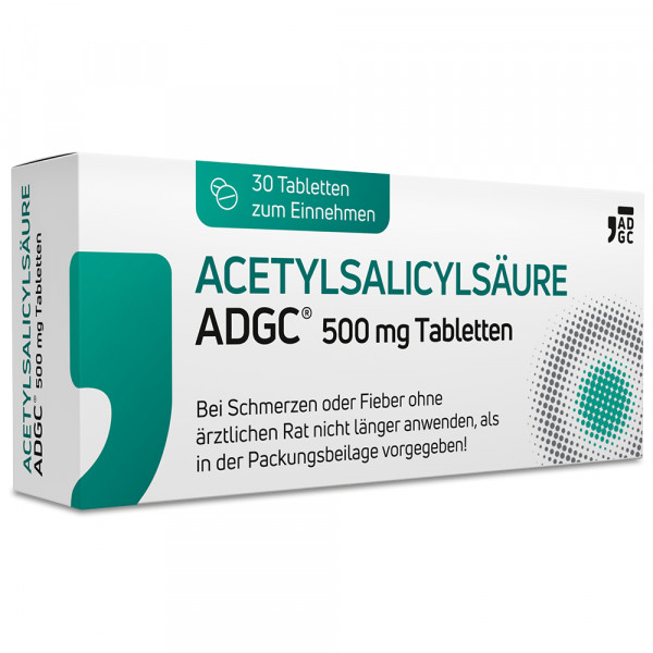 Abbildung für ACETYLSALICYLSÄURE ADGC 500 mg Tabletten