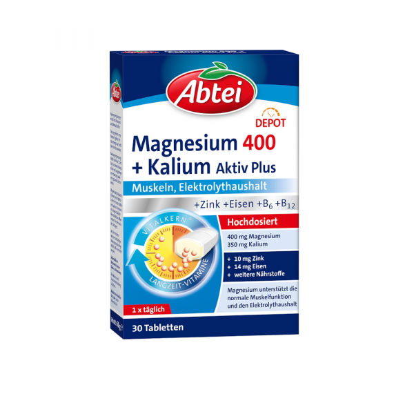 Abbildung für ABTEI Magnesium 400+Kalium Tabletten