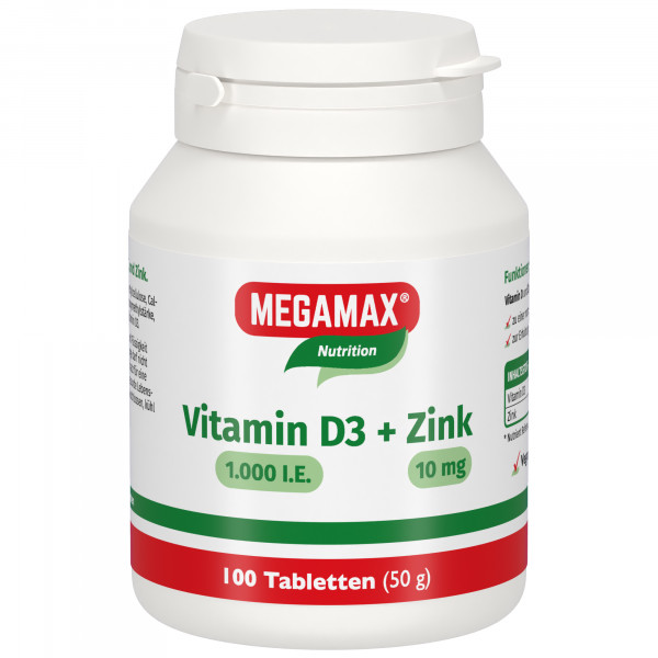Abbildung für VITAMIN D3 1.000 I.E.+Zink 10 mg Tabletten