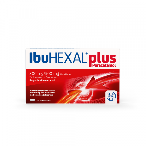 Abbildung für IBUHEXAL plus Paracetamol 200 mg/500 mg Filmtabl.