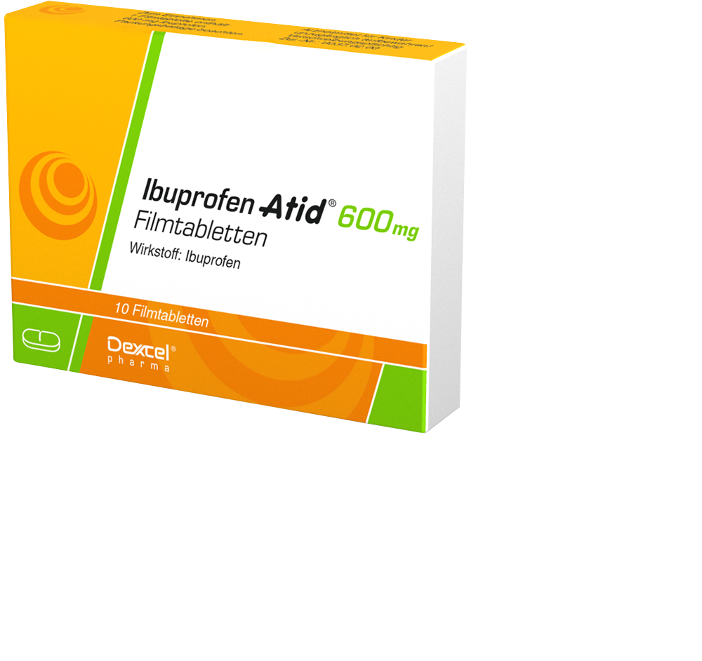 IBUPROFEN Atid 600 mg Filmtabletten Abbildung für IBUPROFEN Atid 600 mg Filmtabletten
