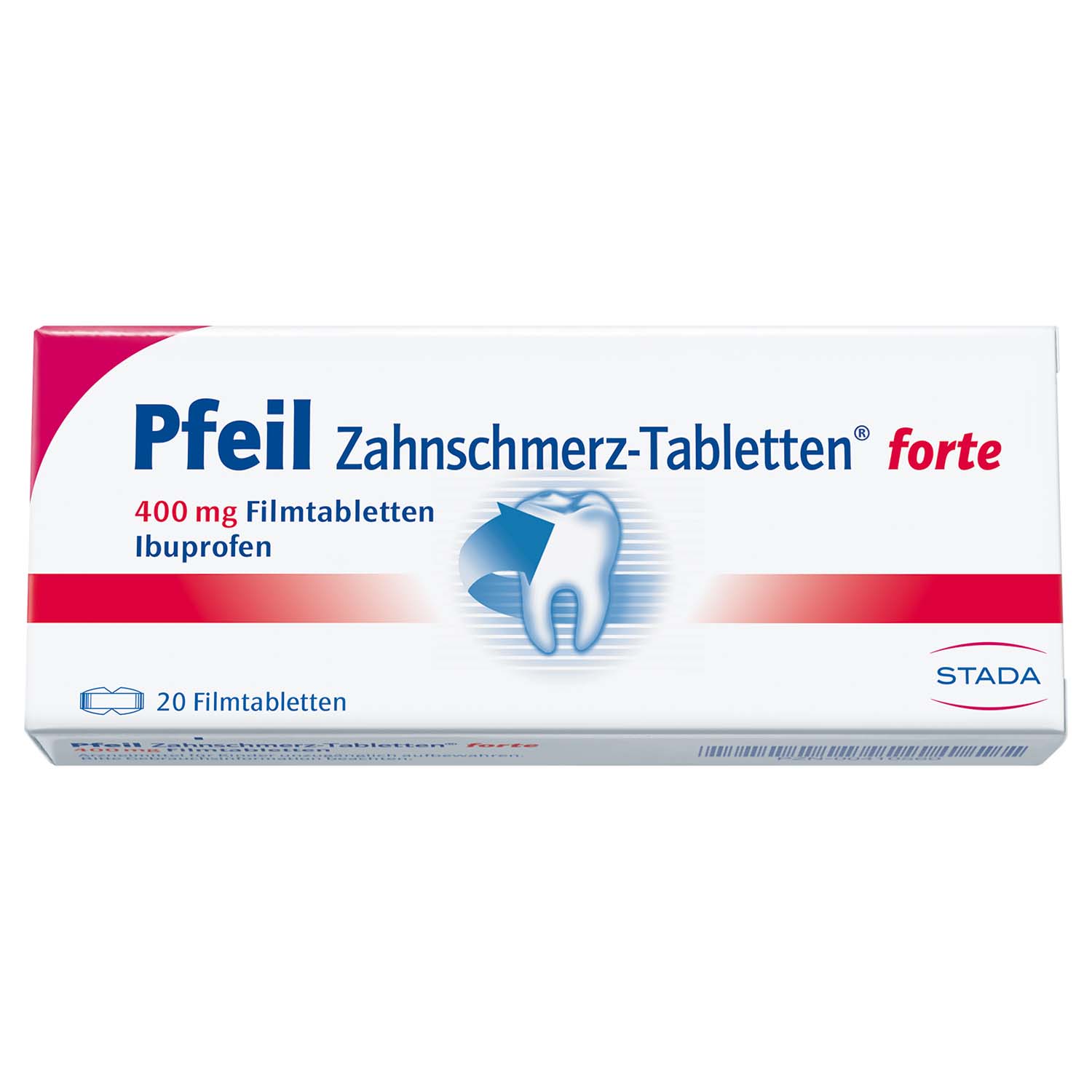 PFEIL Zahnschmerz-Tabletten forte Filmtabletten Abbildung für PFEIL Zahnschmerz-Tabletten forte Filmtabletten