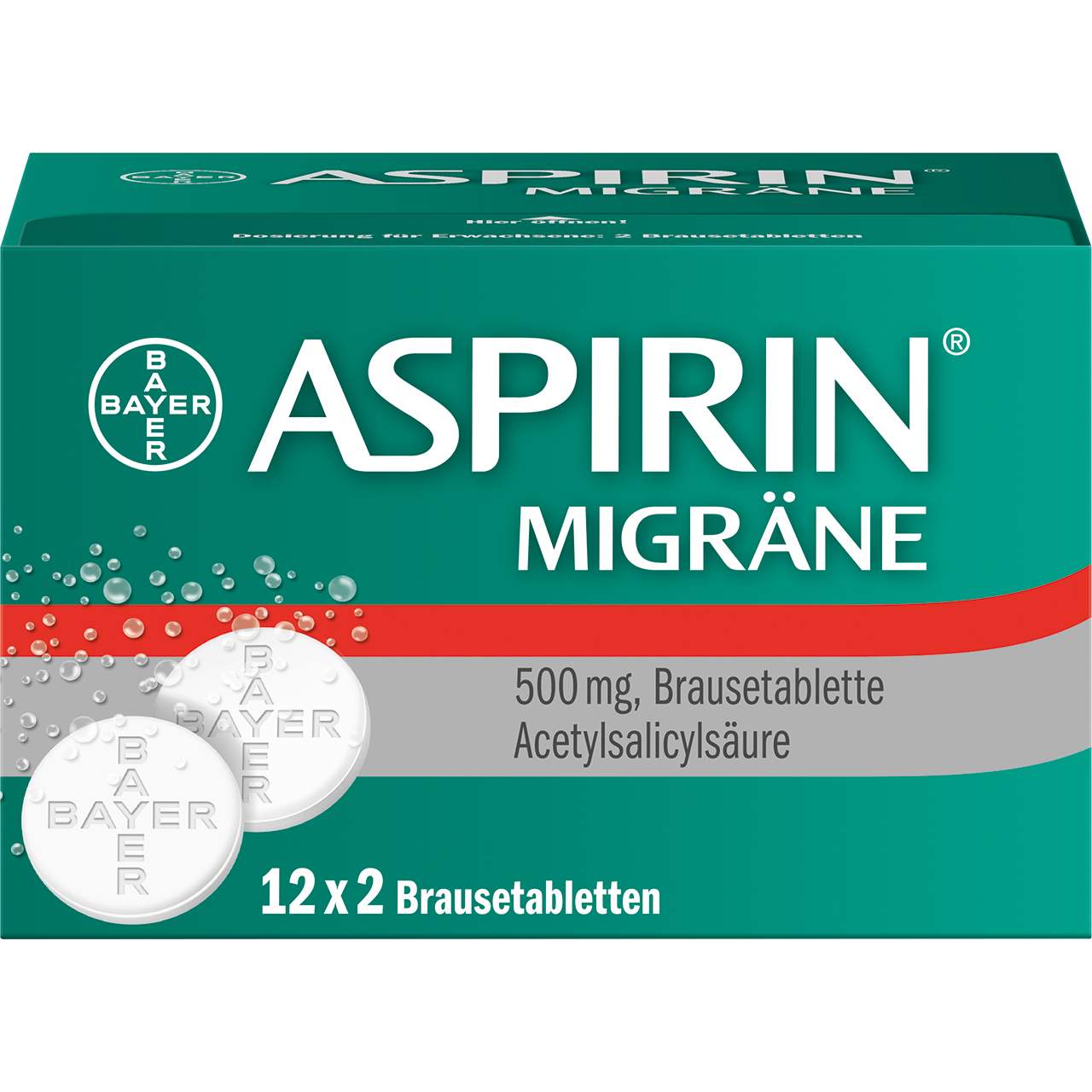 ASPIRIN MIGRÄNE Brausetabletten Abbildung für ASPIRIN MIGRÄNE Brausetabletten