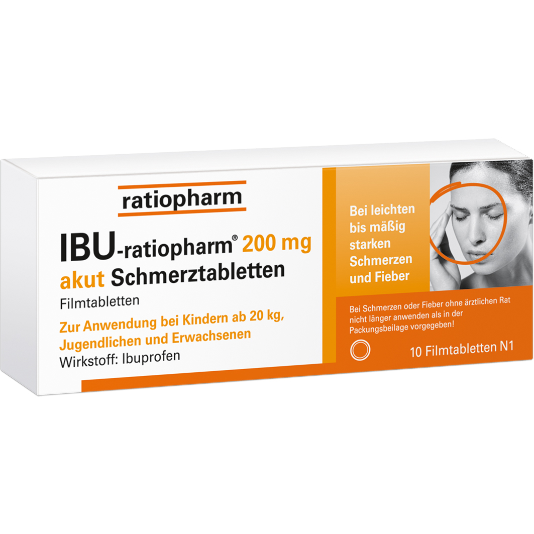 IBU-RATIOPHARM 200 mg akut Schmerztbl.Filmtabl. Abbildung für IBU-RATIOPHARM 200 mg akut Schmerztbl.Filmtabl.
