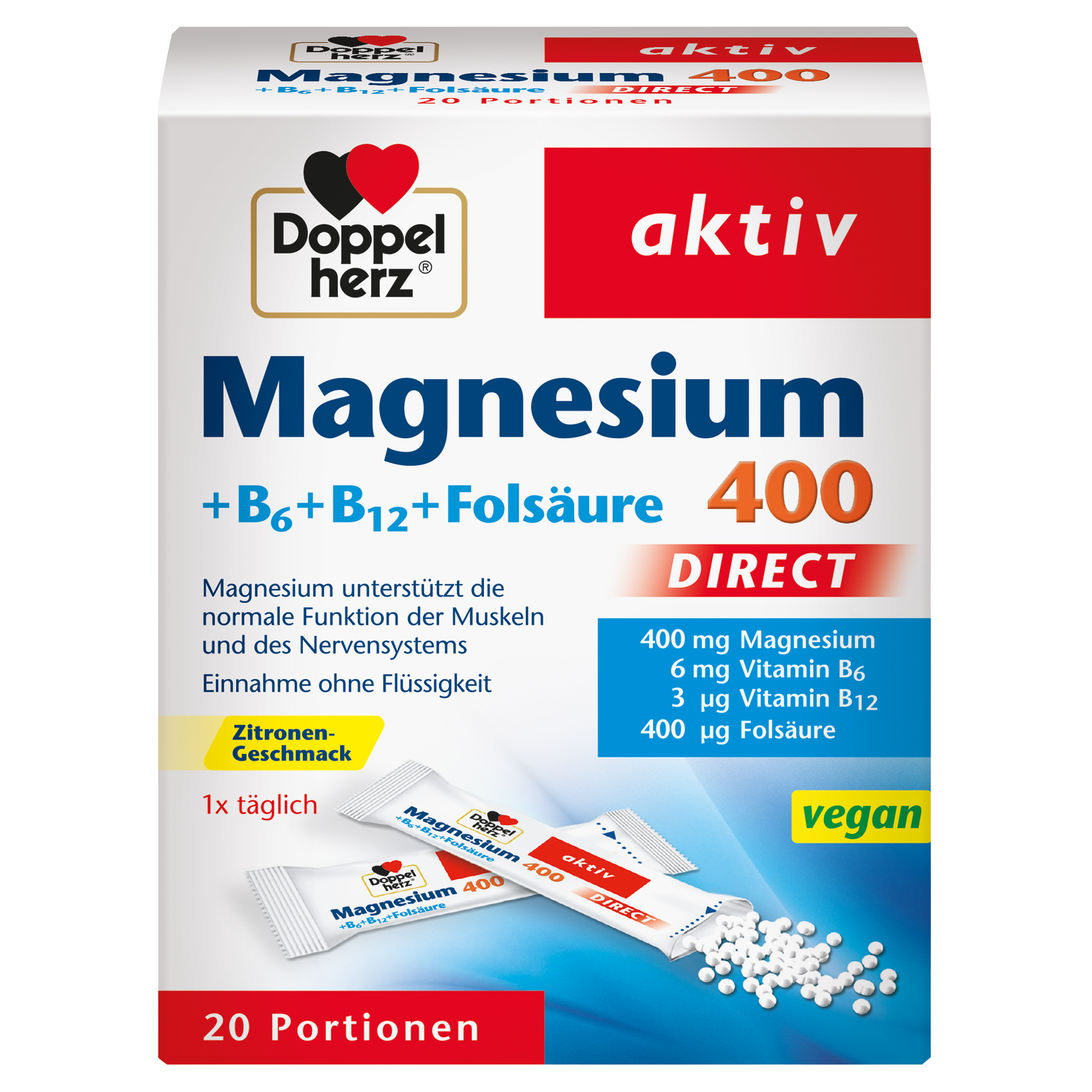 DOPPELHERZ Magnesium+B Vitamine DIRECT Pellets Abbildung für DOPPELHERZ Magnesium+B Vitamine DIRECT Pellets