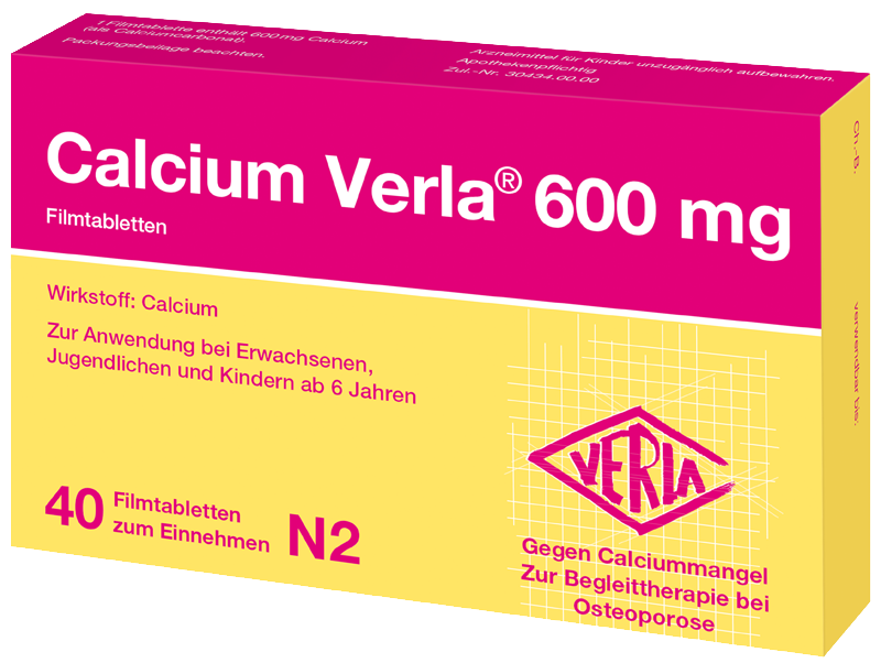 Calcium Verla® 600 mg Abbildung für Calcium Verla® 600 mg