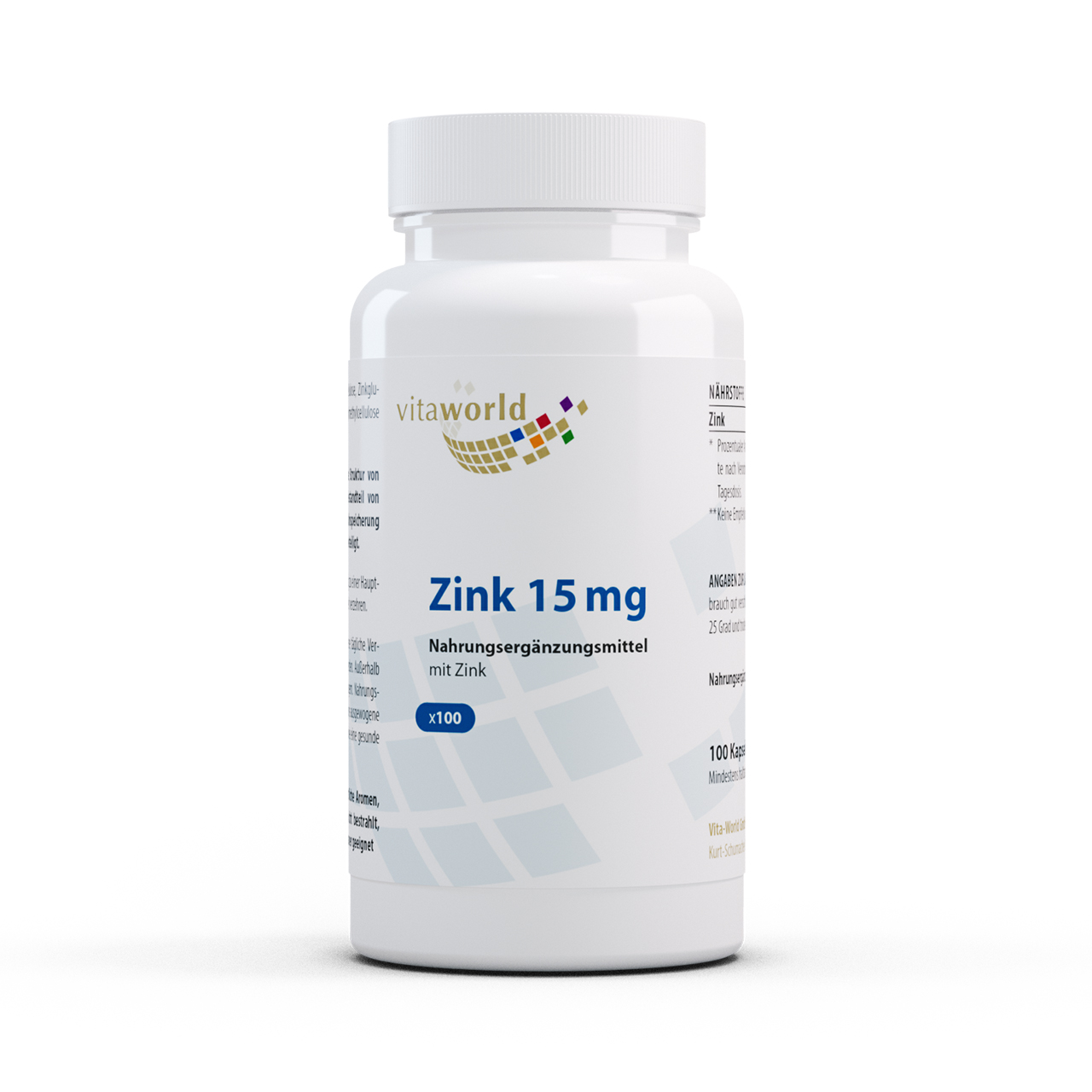 ZINK 15 mg Zinkgluconat Kapseln Abbildung für ZINK 15 mg Zinkgluconat Kapseln