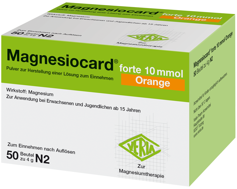 Magnesiocard® forte 10 mmol Orange Abbildung für Magnesiocard® forte 10 mmol Orange