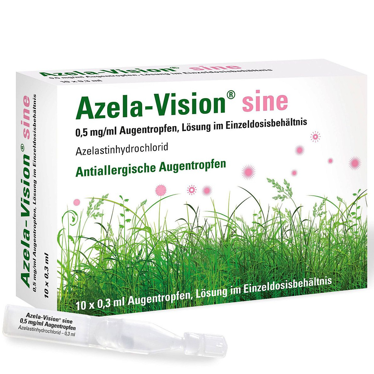 AZELA-Vision sine 0,5 mg/ml Augentr.i.Einzeldosis. Abbildung für AZELA-Vision sine 0,5 mg/ml Augentr.i.Einzeldosis.