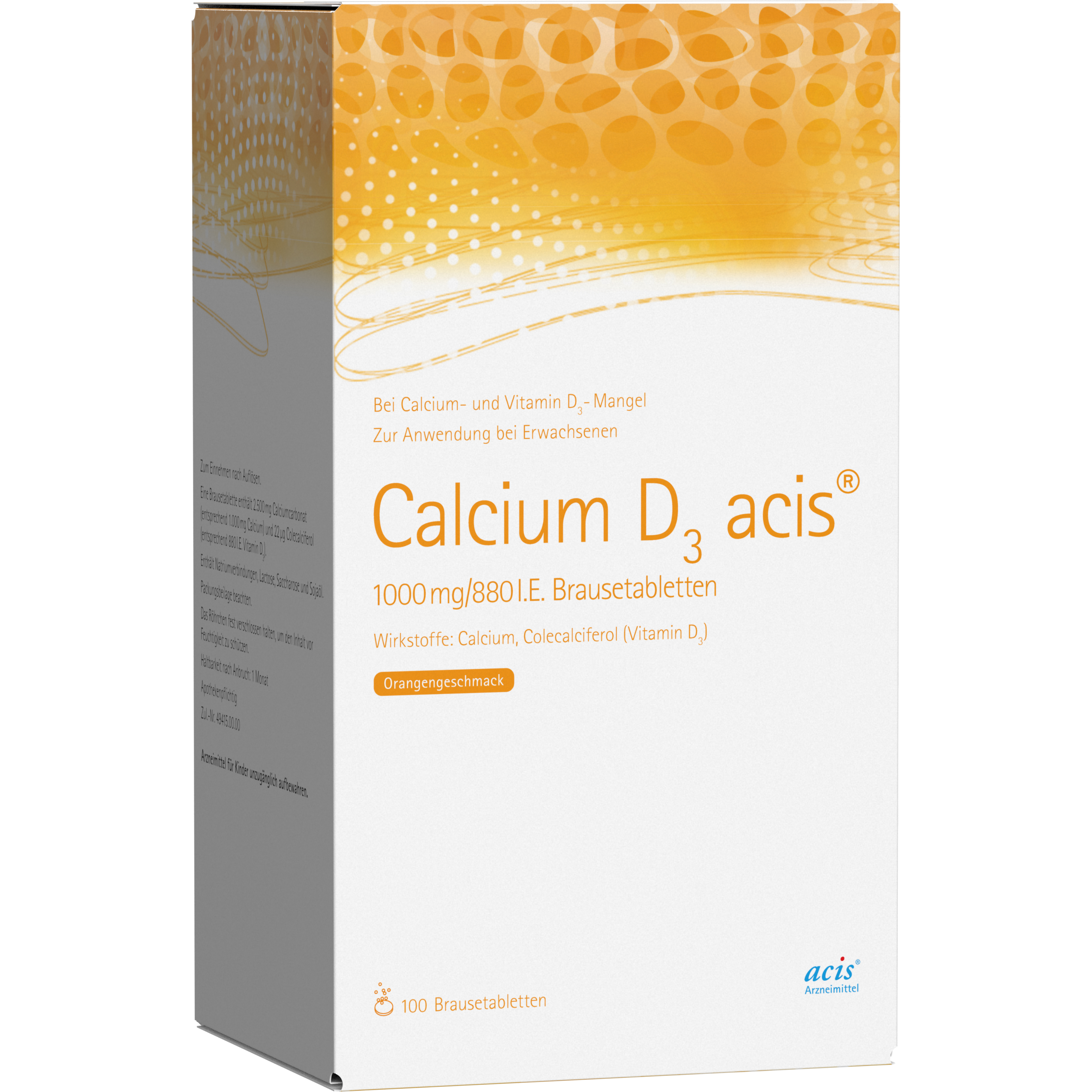 CALCIUM D3 acis 1000 mg/880 I.E. Brausetabletten Abbildung für CALCIUM D3 acis 1000 mg/880 I.E. Brausetabletten