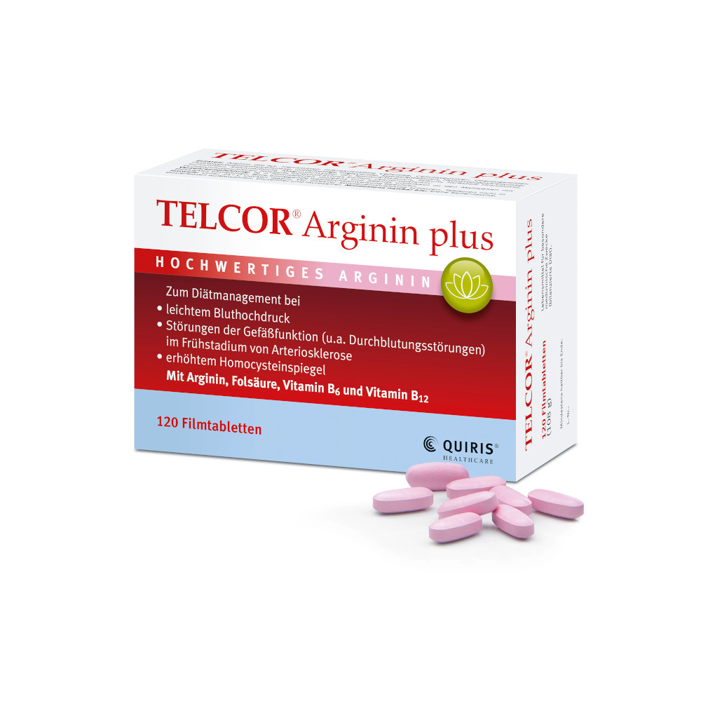 TELCOR Arginin plus Filmtabletten Abbildung für TELCOR Arginin plus Filmtabletten