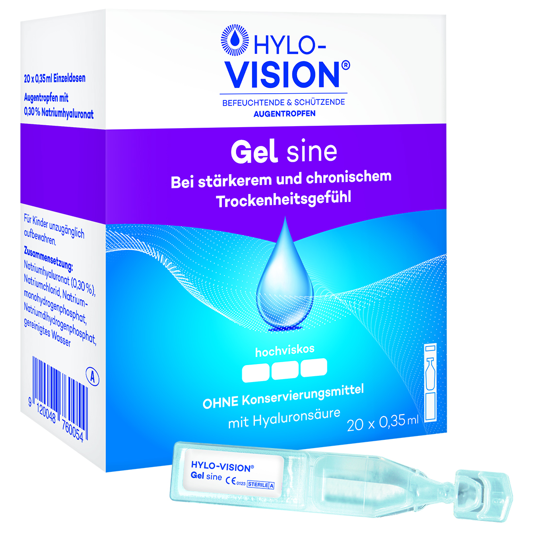 HYLO-VISION Gel sine Einzeldosispipetten Abbildung für HYLO-VISION Gel sine Einzeldosispipetten
