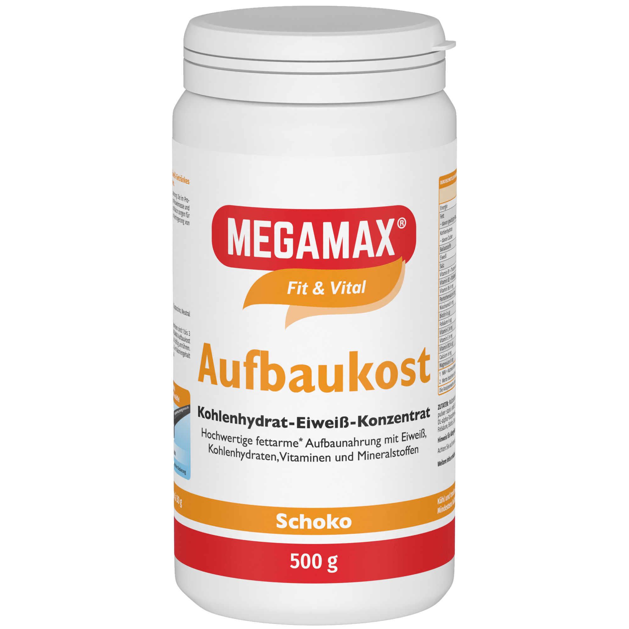 MEGAMAX Aufbaukost Schoko Pulver Abbildung für MEGAMAX Aufbaukost Schoko Pulver