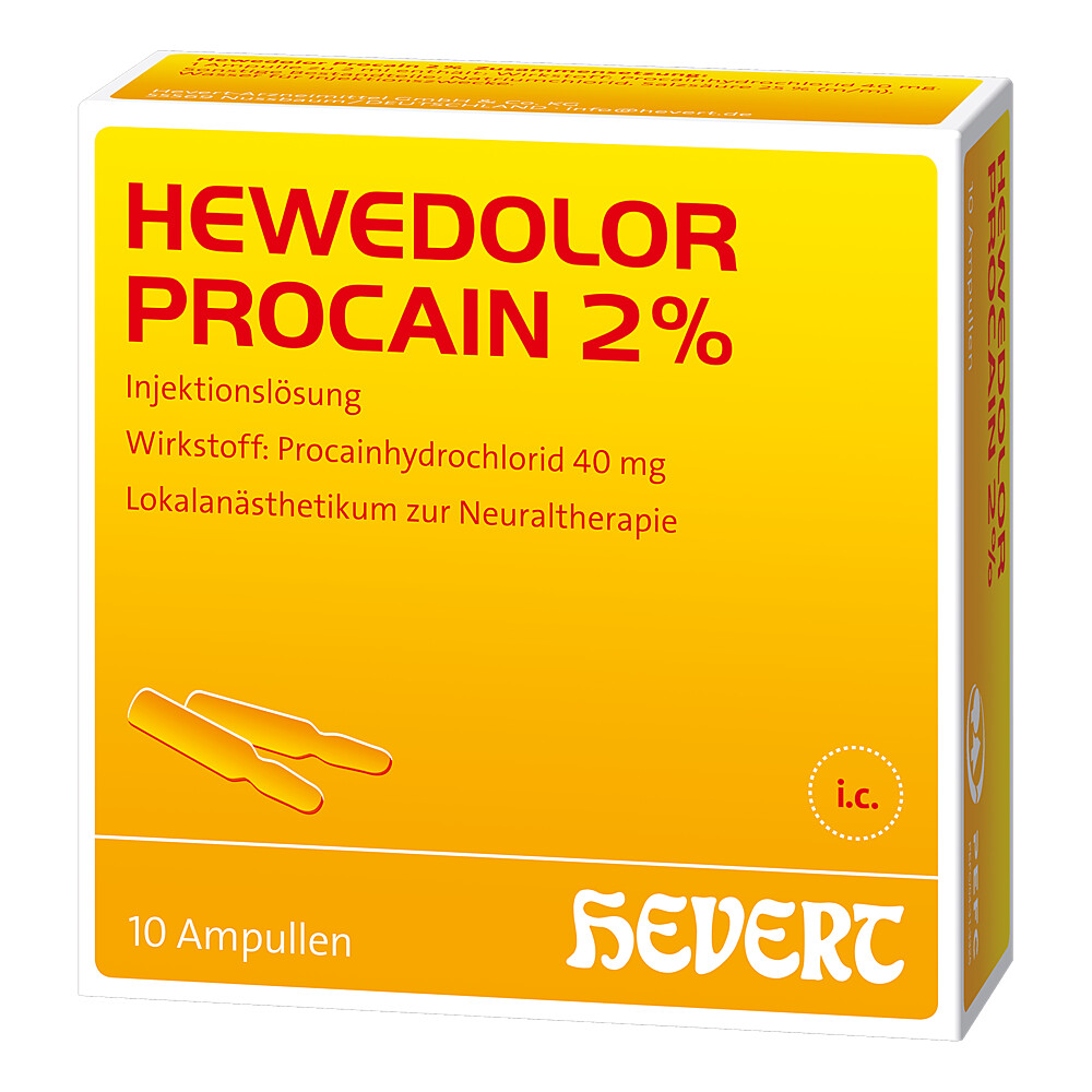 HEWEDOLOR Procain 2% Ampullen Abbildung für HEWEDOLOR Procain 2% Ampullen