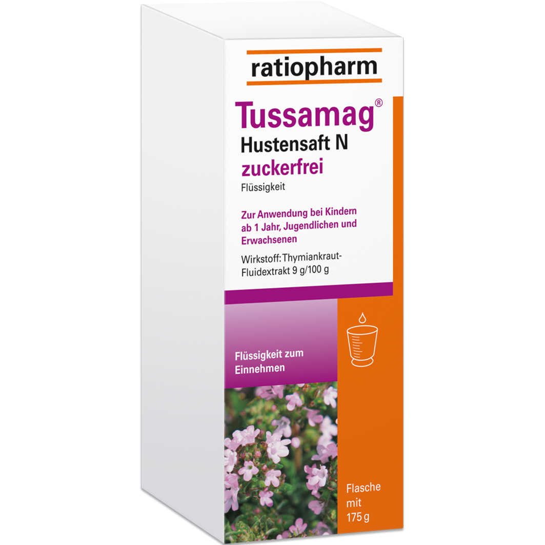 TUSSAMAG Hustensaft N zuckerfrei Abbildung für TUSSAMAG Hustensaft N zuckerfrei