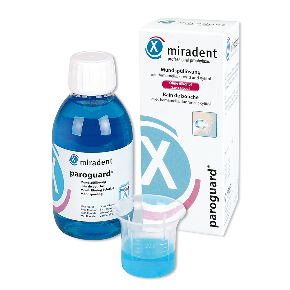 MIRADENT Mundspüllösung paroguard CHX 0,20% Abbildung für MIRADENT Mundspüllösung paroguard CHX 0,20%