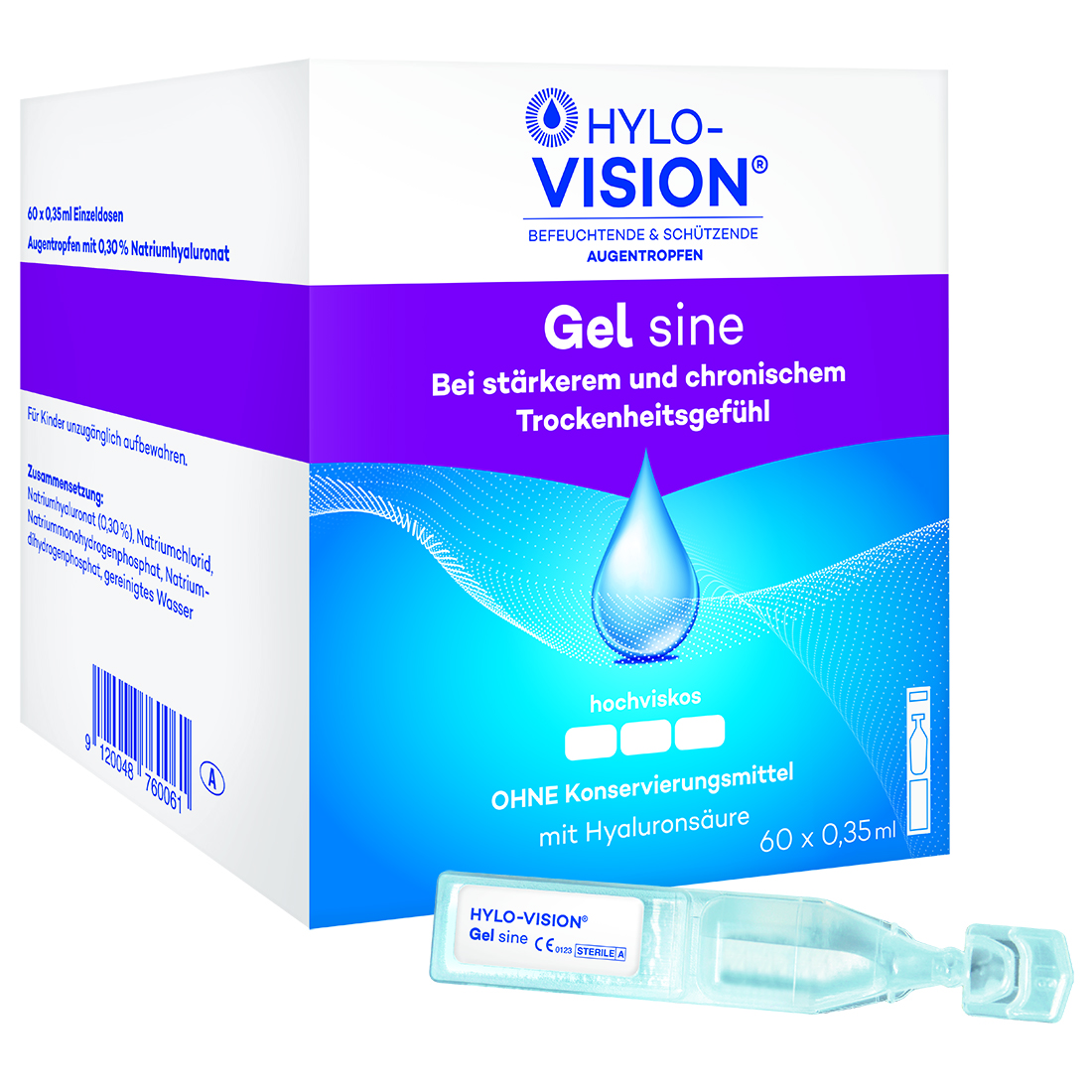 HYLO-VISION Gel sine Einzeldosispipetten Abbildung für HYLO-VISION Gel sine Einzeldosispipetten