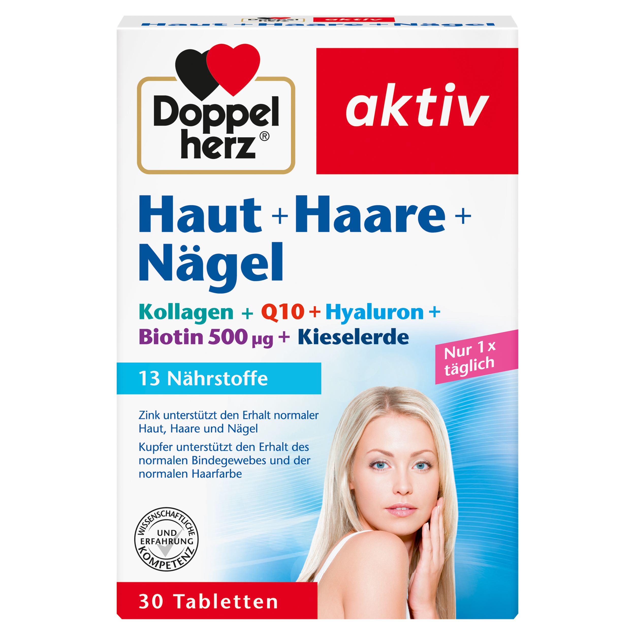 DOPPELHERZ Haut+Haare+Nägel Tabletten Abbildung für DOPPELHERZ Haut+Haare+Nägel Tabletten