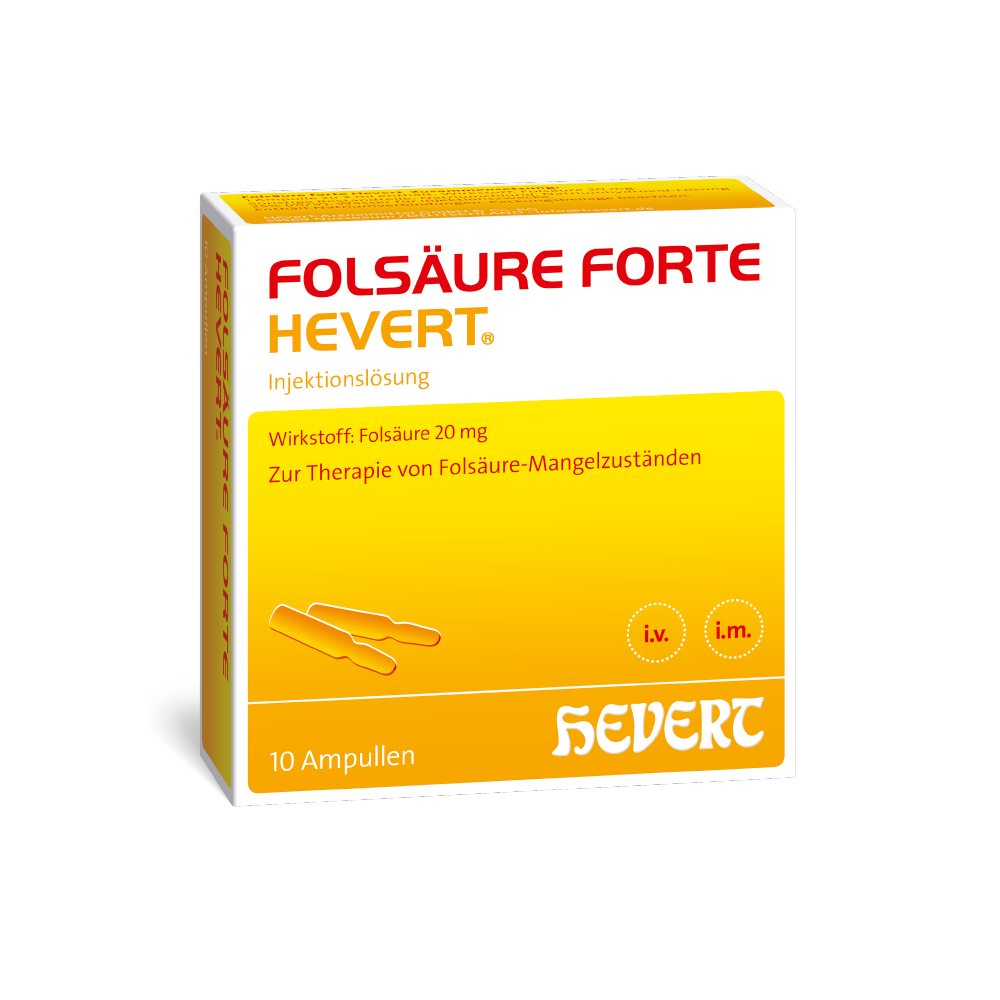 FOLSÄURE HEVERT forte Ampullen Abbildung für FOLSÄURE HEVERT forte Ampullen