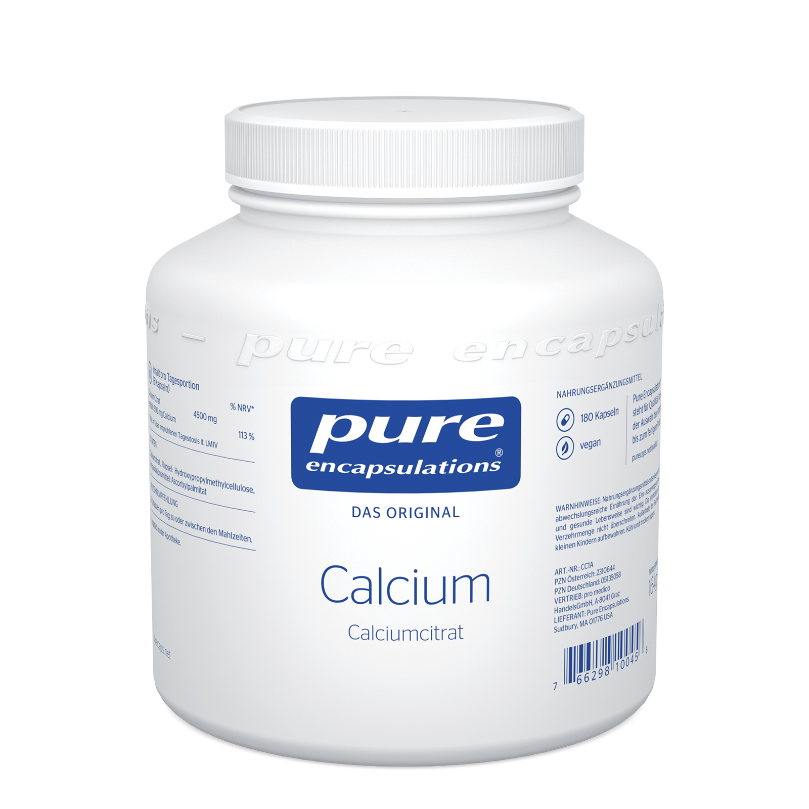 PURE ENCAPSULATIONS Calcium Calciumcitrat Kapseln Abbildung für PURE ENCAPSULATIONS Calcium Calciumcitrat Kapseln