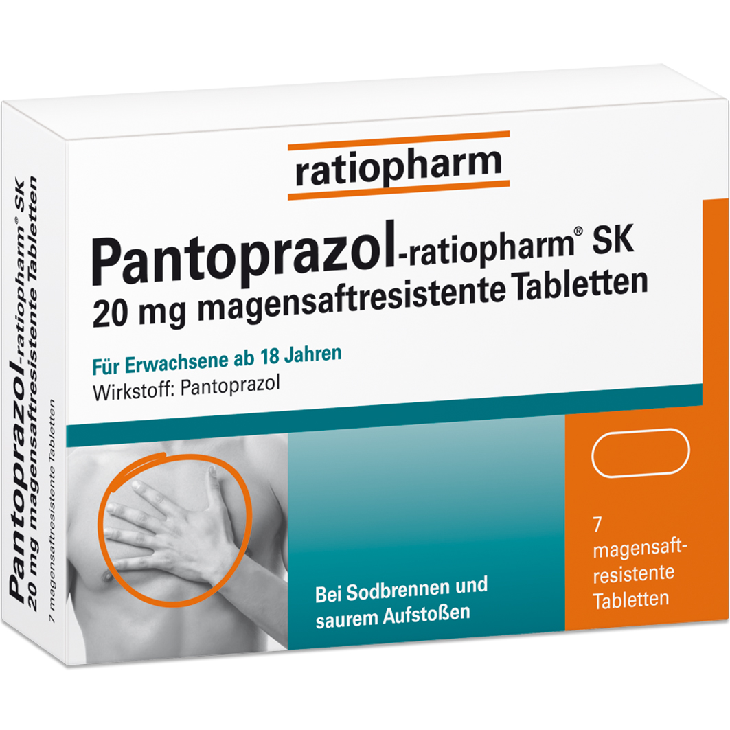 PANTOPRAZOL-ratiopharm SK 20 mg magensaftres.Tabl. Abbildung für PANTOPRAZOL-ratiopharm SK 20 mg magensaftres.Tabl.