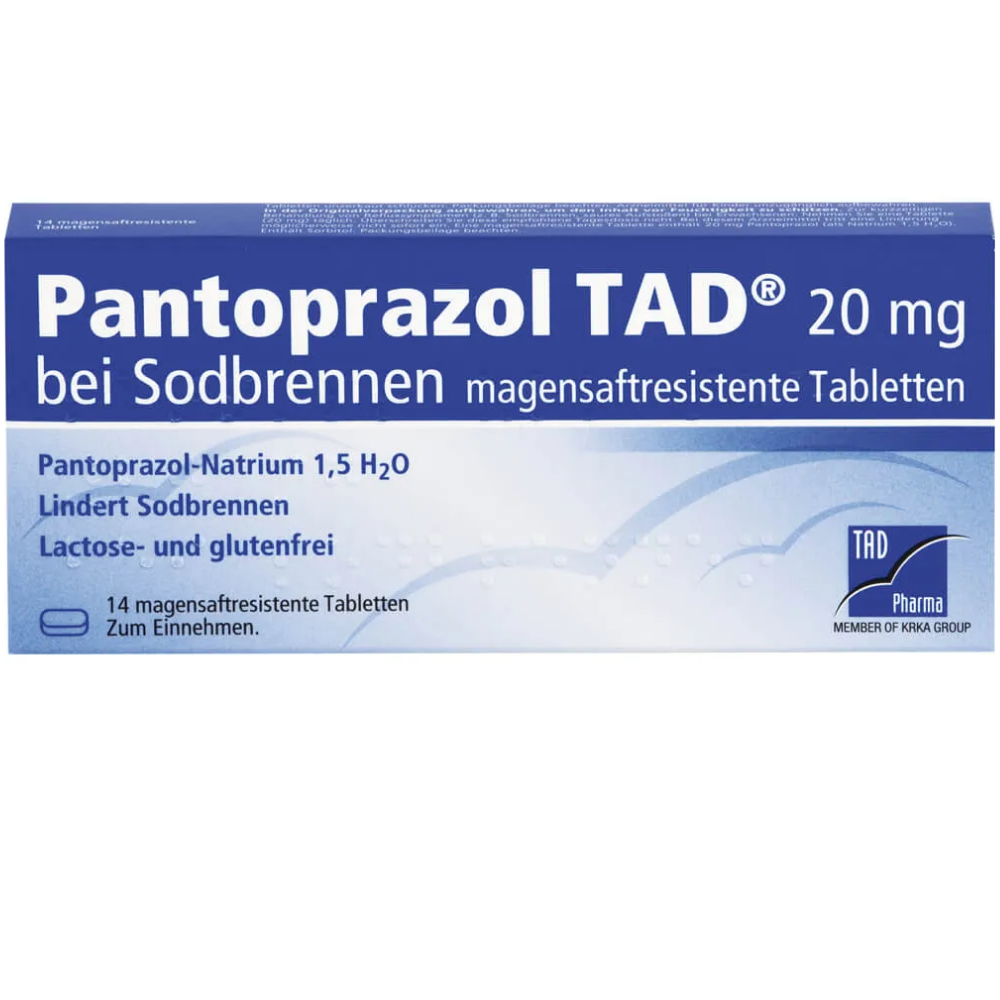 PANTOPRAZOL TAD 20 mg b.Sodbrenn. magensaftr.Tabl. Abbildung für PANTOPRAZOL TAD 20 mg b.Sodbrenn. magensaftr.Tabl.