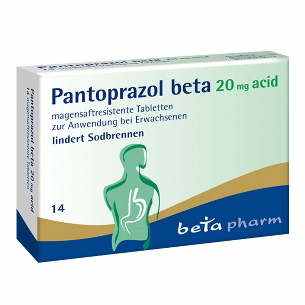 PANTOPRAZOL beta 20 mg acid magensaftres.Tabletten Abbildung für PANTOPRAZOL beta 20 mg acid magensaftres.Tabletten