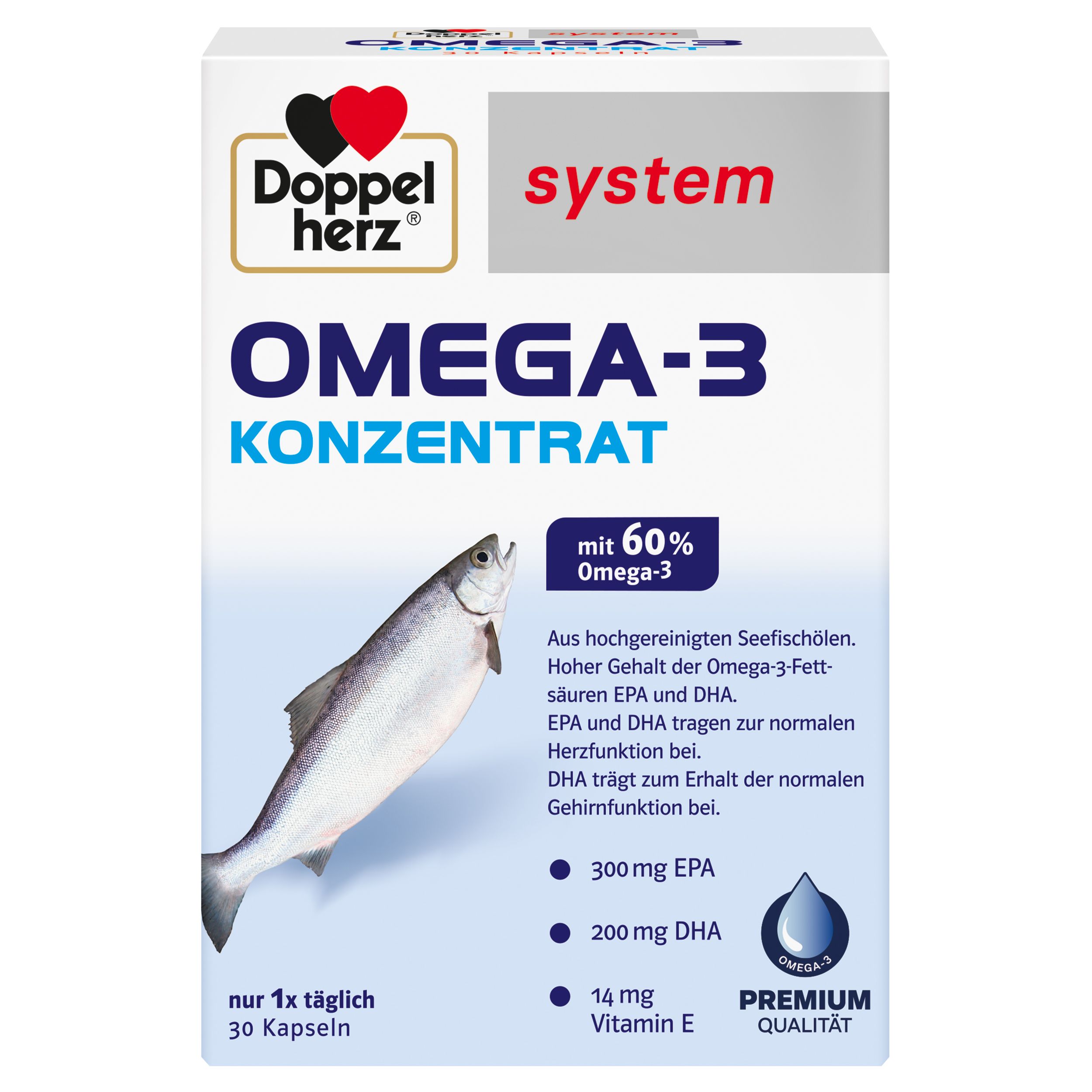 DOPPELHERZ Omega-3 Konzentrat system Kapseln Abbildung für DOPPELHERZ Omega-3 Konzentrat system Kapseln
