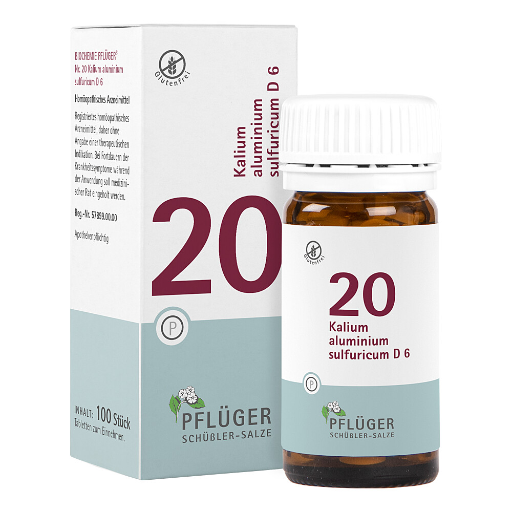 BIOCHEMIE Pflüger 20 Kalium alumin.sulfur.D 6 Tabletten Abbildung für BIOCHEMIE Pflüger 20 Kalium alumin.sulfur.D 6 Tabletten