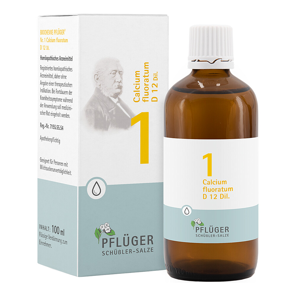 BIOCHEMIE Pflüger 1 Calcium fluoratum D 12 Tropfen Abbildung für BIOCHEMIE Pflüger 1 Calcium fluoratum D 12 Tropfen