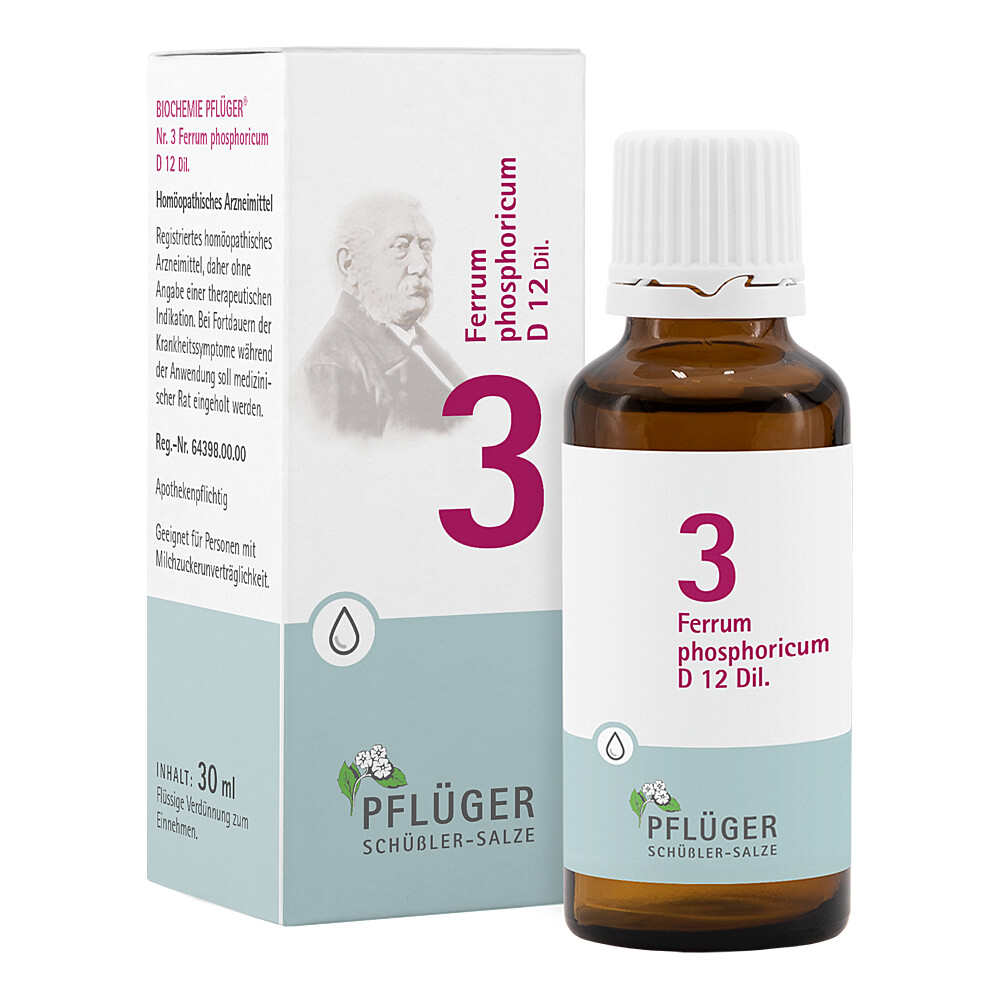 BIOCHEMIE Pflüger 3 Ferrum phosphoricum D 12 Tro. Abbildung für BIOCHEMIE Pflüger 3 Ferrum phosphoricum D 12 Tro.