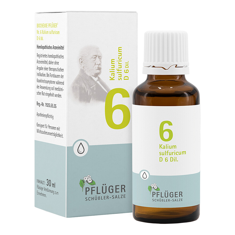 BIOCHEMIE Pflüger 6 Kalium sulfuricum D 6 Tropfen Abbildung für BIOCHEMIE Pflüger 6 Kalium sulfuricum D 6 Tropfen