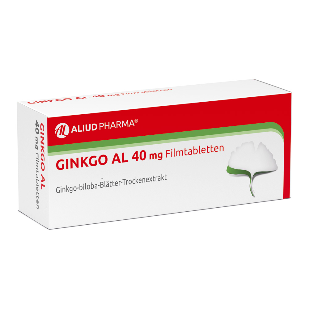 Ginkgo AL 40 mg Filmtabletten bei altersbedingten Gedächtniseinbußen mit leichter Demenz Abbildung für Ginkgo AL 40 mg Filmtabletten bei altersbedingten Gedächtniseinbußen mit leichter Demenz