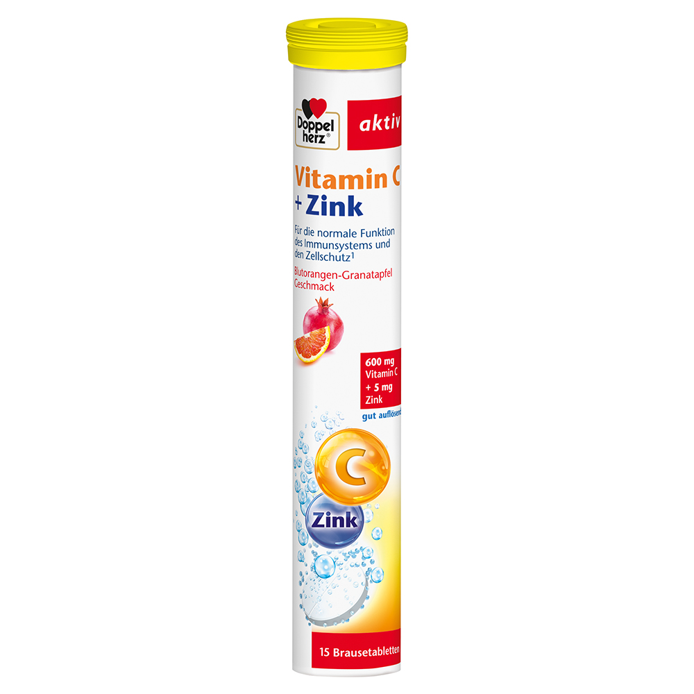 DOPPELHERZ Vitamin C+Zink Brausetabletten Abbildung für DOPPELHERZ Vitamin C+Zink Brausetabletten