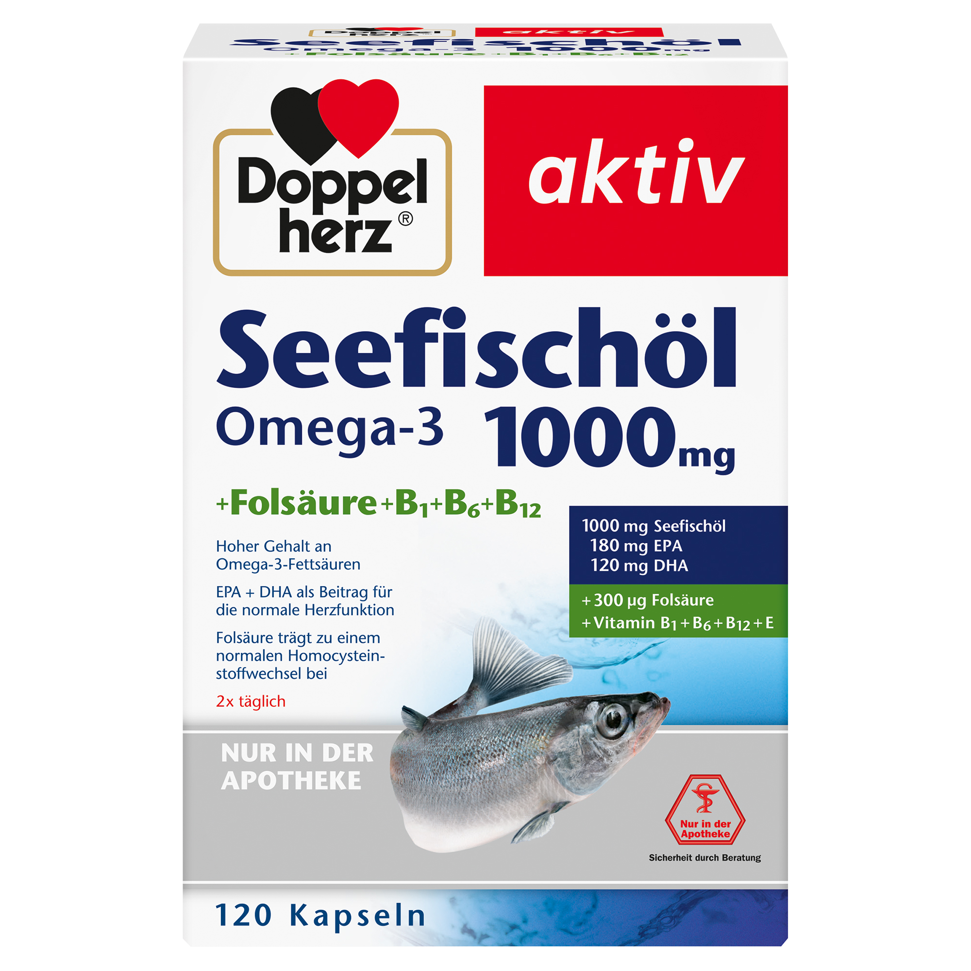 DOPPELHERZ Seefischöl Omega-3 1.000 mg+Fols.Kaps. Abbildung für DOPPELHERZ Seefischöl Omega-3 1.000 mg+Fols.Kaps.