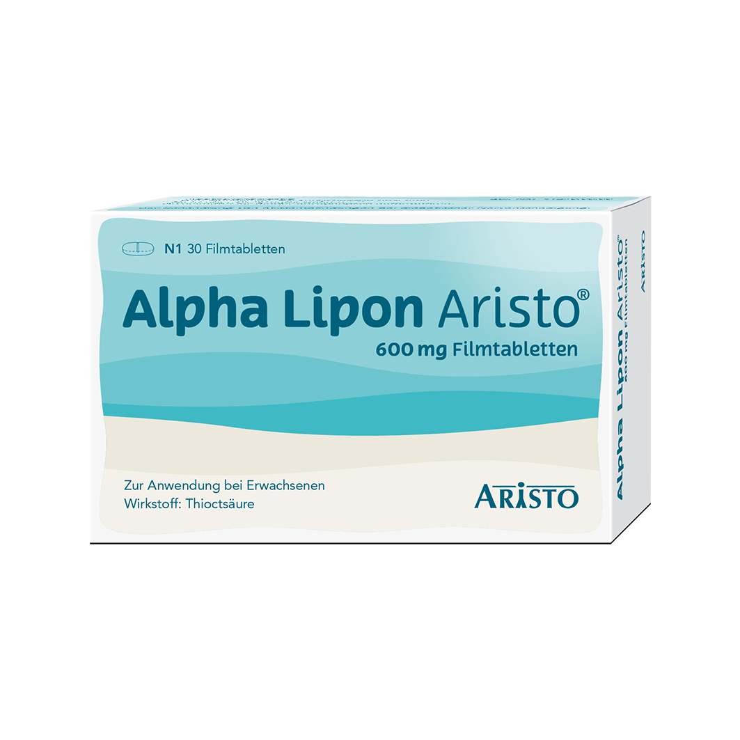 ALPHA LIPON Aristo 600 mg Filmtabletten Abbildung für ALPHA LIPON Aristo 600 mg Filmtabletten