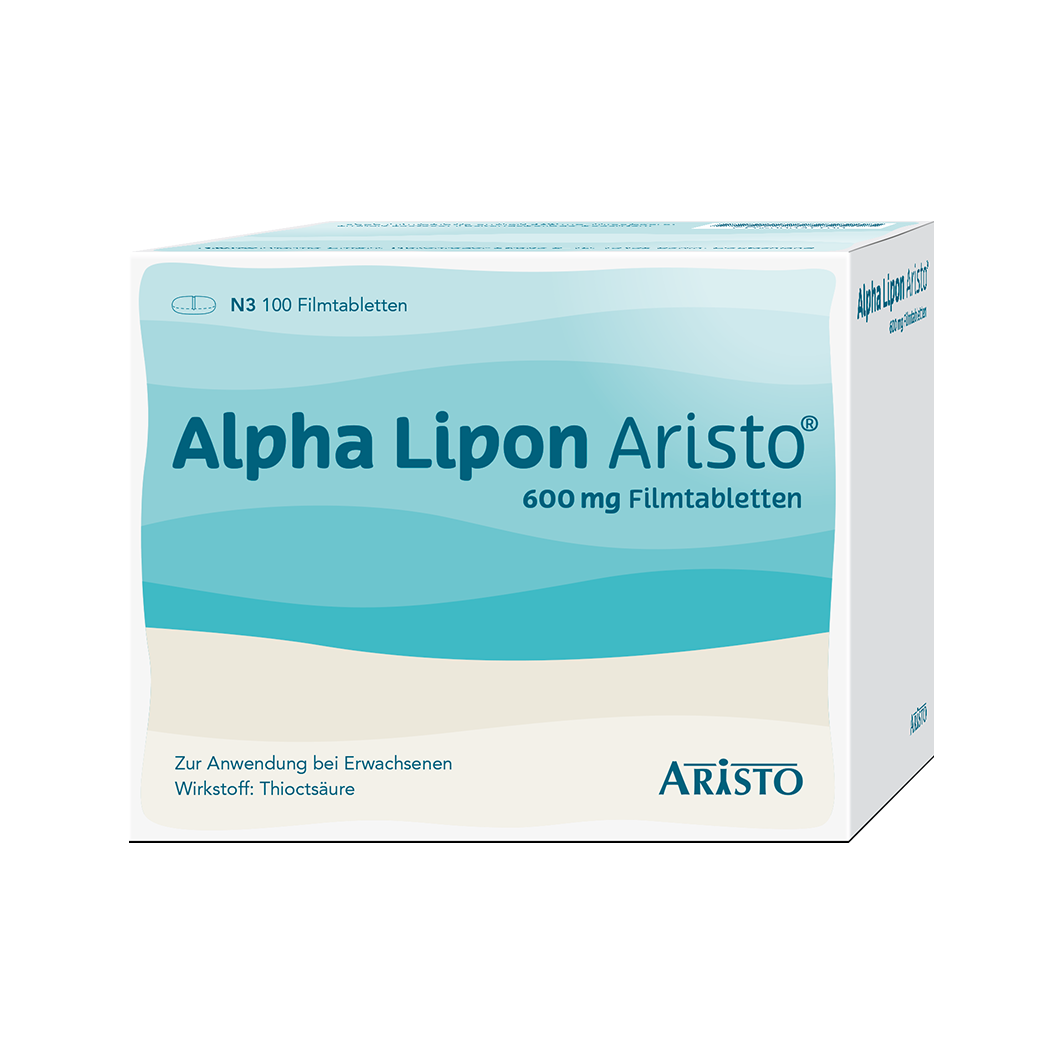 ALPHA LIPON Aristo 600 mg Filmtabletten Abbildung für ALPHA LIPON Aristo 600 mg Filmtabletten