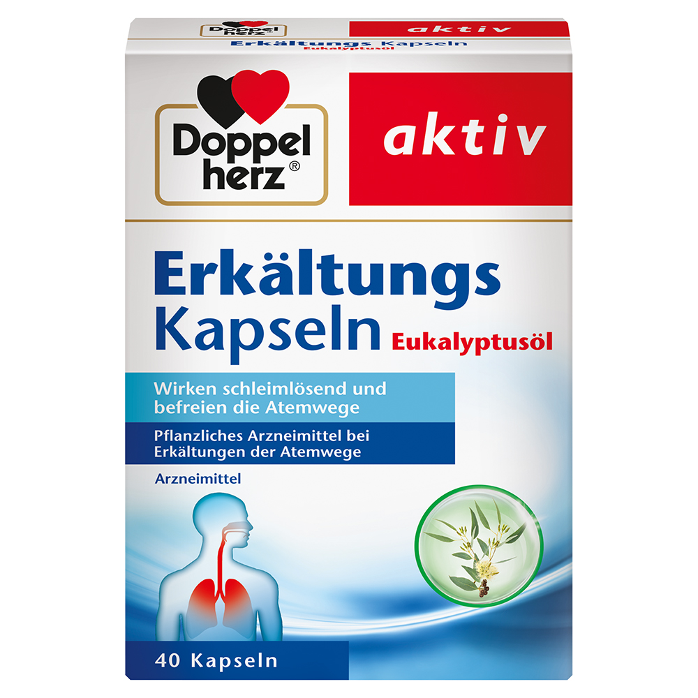 DOPPELHERZ Erkältungskapseln Eukalyptusöl Abbildung für DOPPELHERZ Erkältungskapseln Eukalyptusöl