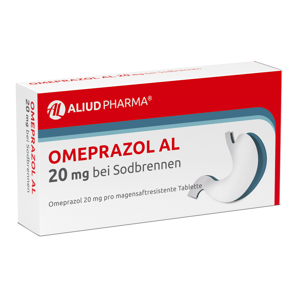 Omeprazol AL 20 mg bei Sodbrennen Abbildung für Omeprazol AL 20 mg bei Sodbrennen